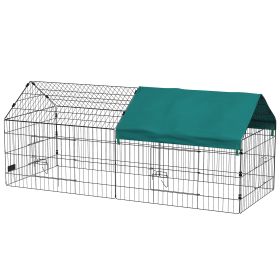 73" Small Animal Playpen with Roof for Rabbits, Chicken, Chinchillas (Option: Green-950x530x65 mm)