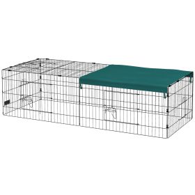 73" Small Animal Playpen with with Roof for Rabbits, Chicken, Chinchillas for Indoor/Outdoor Use, Green (Option: Green-950x530x65 mm)